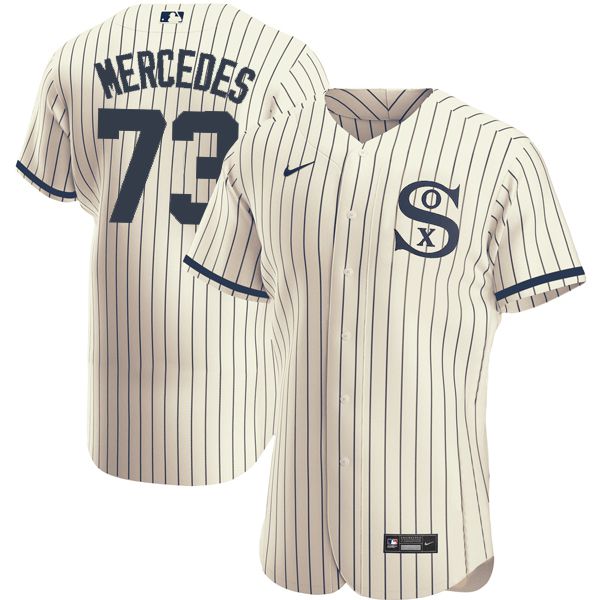 Men Chicago White Sox #73 Mercedes Cream stripe Dream version Elite Nike 2021 MLB Jersey